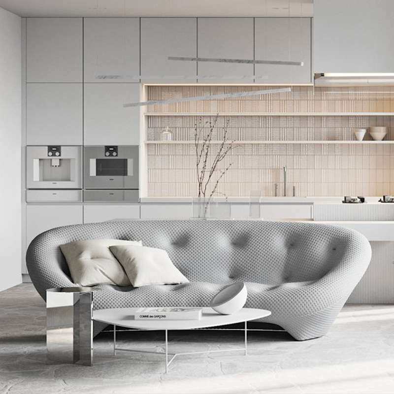 极简奶油贝壳异形轻奢网红设计师沙发写意空间创意时尚休闲沙发椅