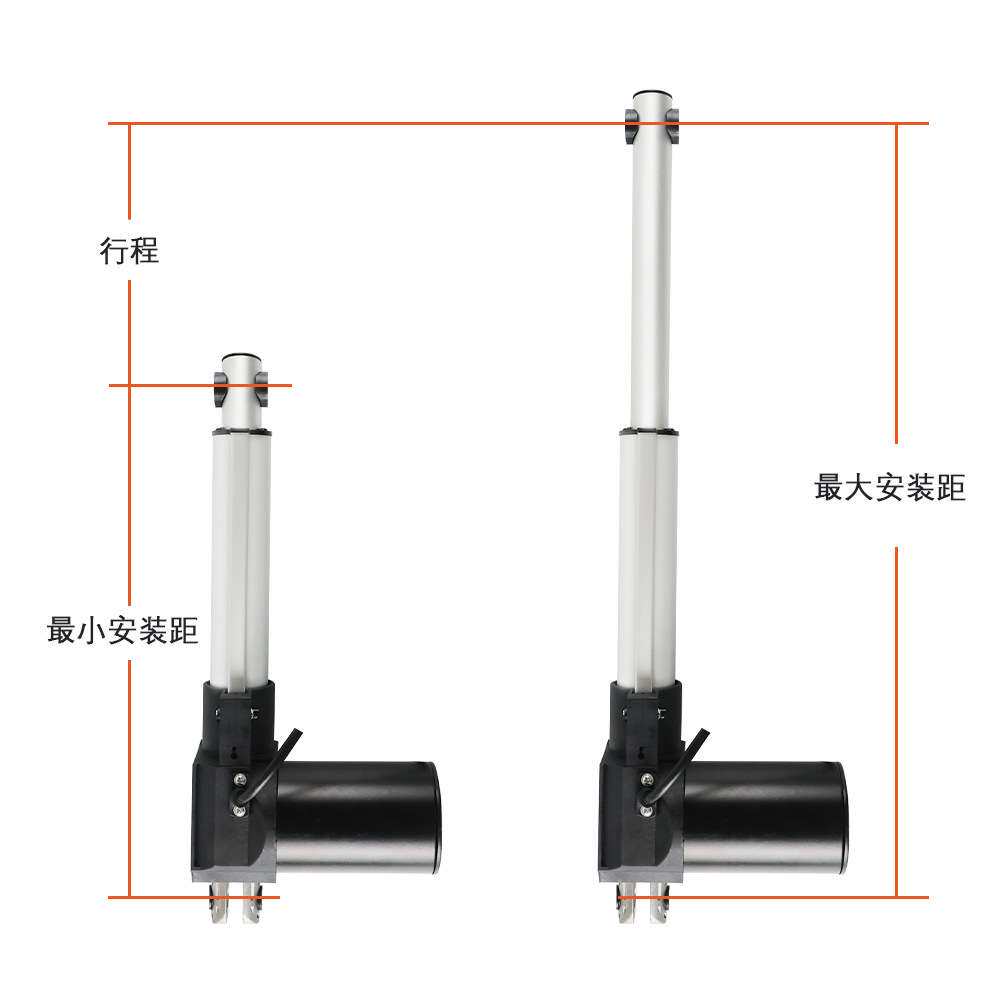 400mm行程电动推杆艾灸设备电动推杆智能设备大推力电动推杆直流