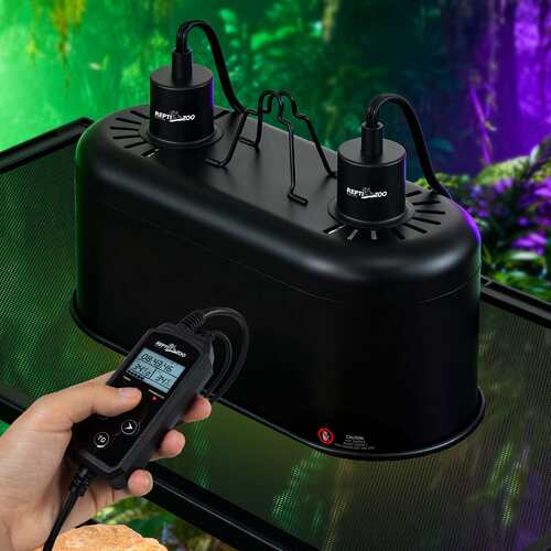 【新品】瑞皮reptizoo定时与温控双灯罩爬宠控温UVA聚光加热灯罩