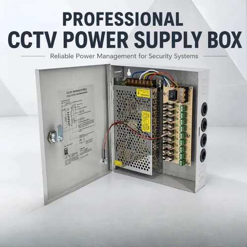 CCTV电源箱12V10a 9路 120W监控集中供电电源DC直流led开关电源箱