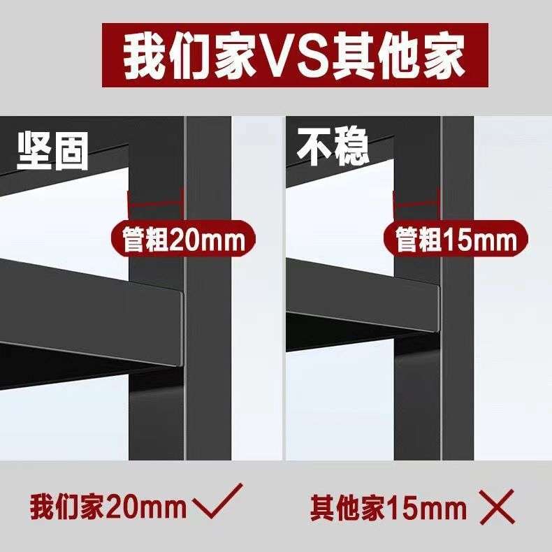 微波炉厨房置物架伸缩电饭锅家用架子台面支架烤箱多功能收纳双层图片