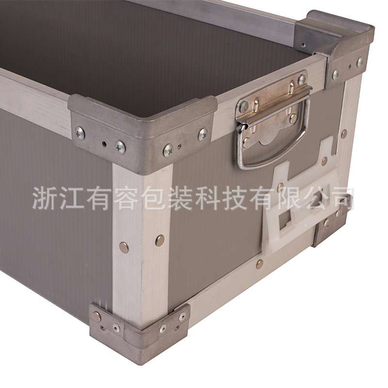 10mm中空板单层铝合金周转箱塑料箱非标尺寸箱寿命长多用途收纳图片