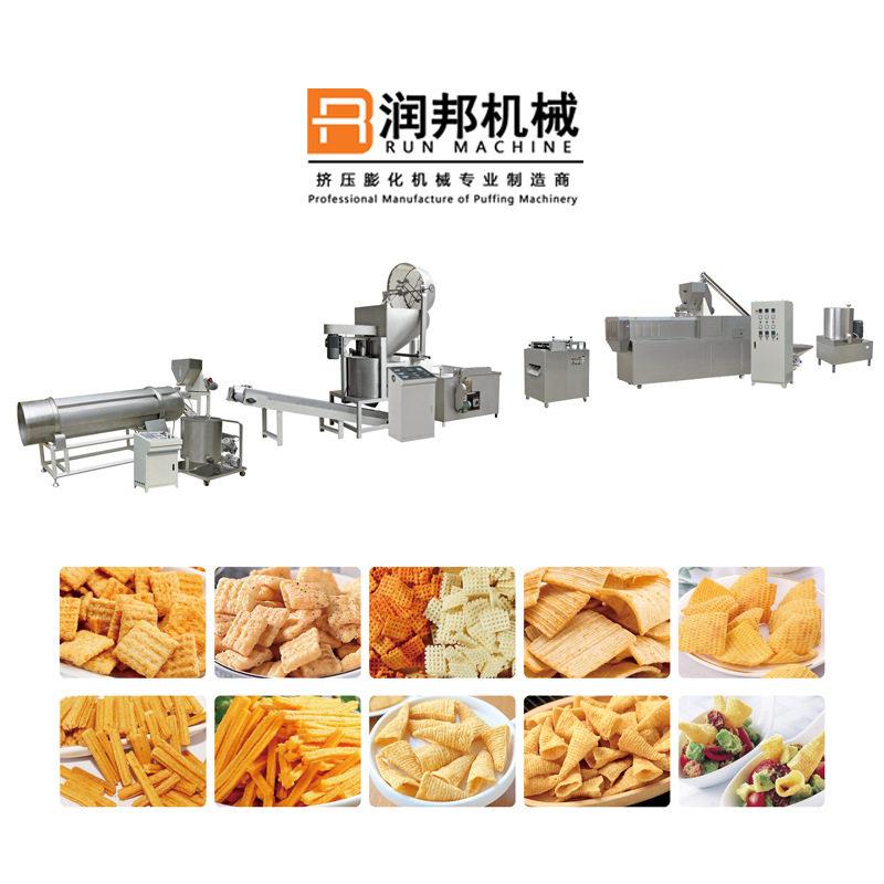 厂家供应食品膨化机锅巴生产机双螺杆主机妙脆角等膨化休闲商用