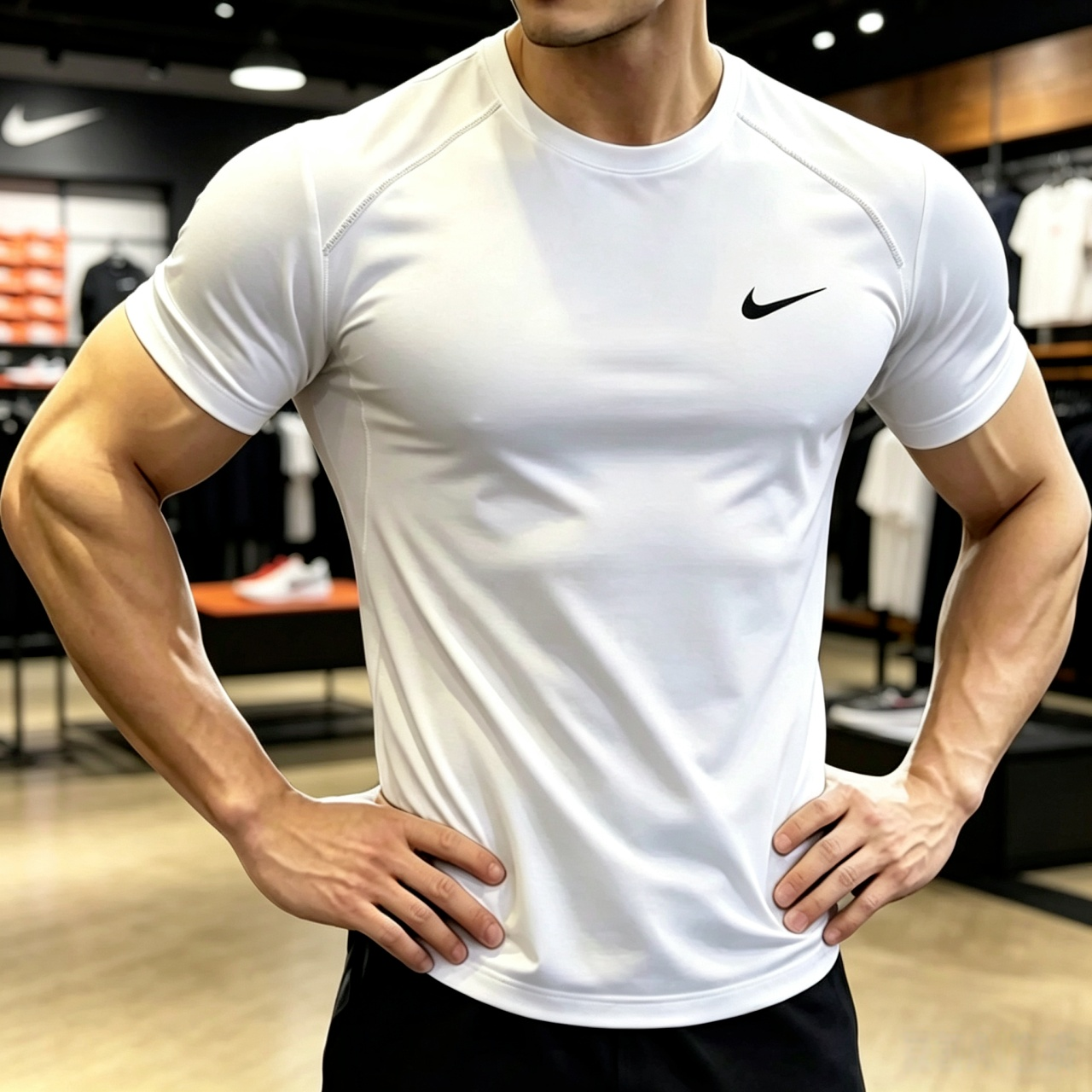 正品耐克飞织冰感速干短袖T恤男装运动健身服冰丝训练服上衣