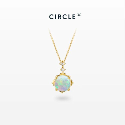 CIRCLE珠宝18k天然欧泊石项链