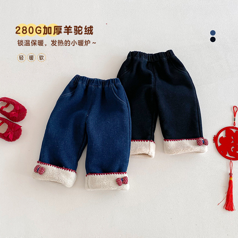 女童洋气牛仔裤2025年新款