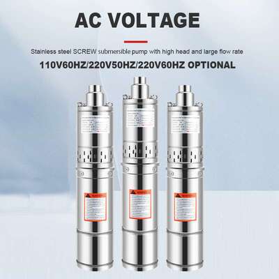 螺杆泵220v110v60hz高扬程不锈钢深井泵铜铝电机AC Screw pump