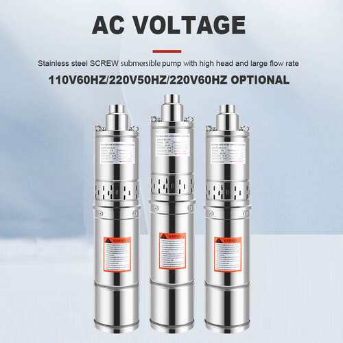 螺杆泵220v110v60hz高扬程不锈钢深井泵铜铝电机AC Screw pump
