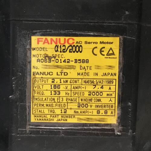 A0B-0142-B688a578287212/200伺0FANUC发那科服电机原装