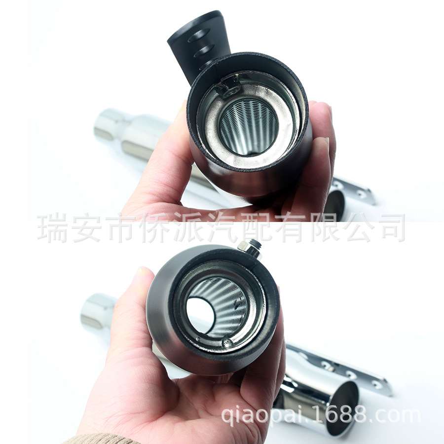 跨境适用哈雷太子摩托凯旋排气管改装排气直排消声器赛车复古排气