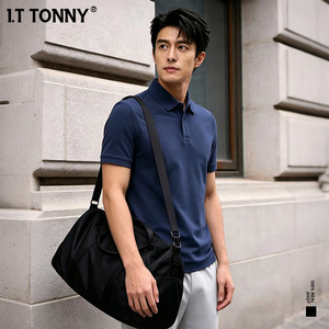 ITTONNY凉感polo衫翻领商务T恤男士短袖