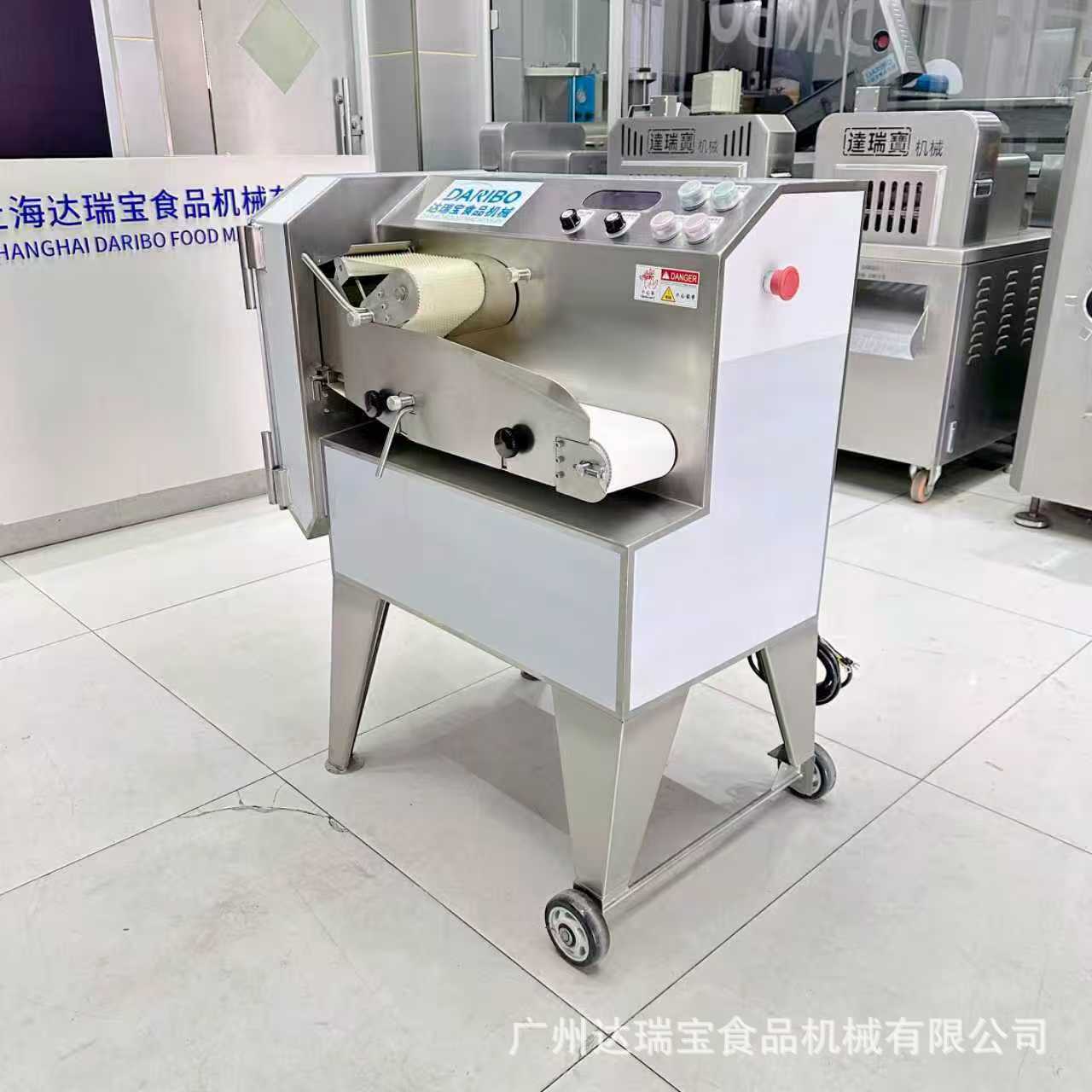 H商用切熟肉机DRB-120变频可调直出式卤肉切片切条一体机