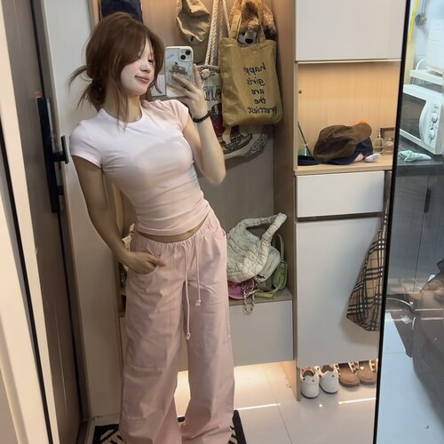 40支精梳纯棉小圆领打底衫T恤女
