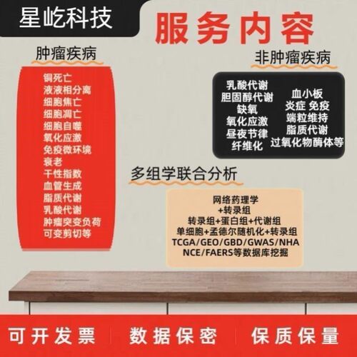 生信分析测序转录组基因组16s多组学分析 TCGA/GEO数据库挖掘分析