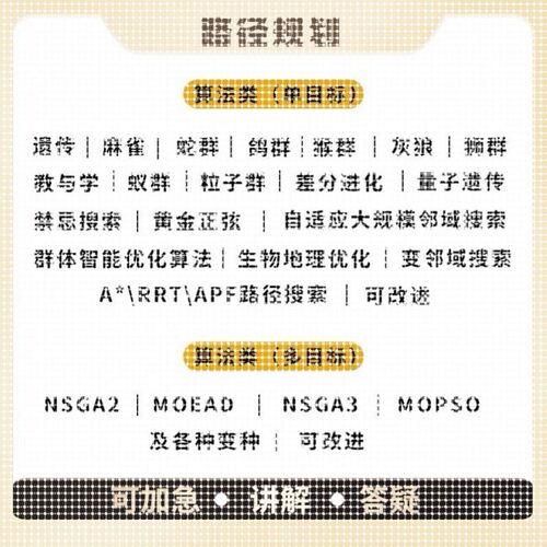matlab路径规划python强化学习多目标优化遗传粒子群算法代编改进