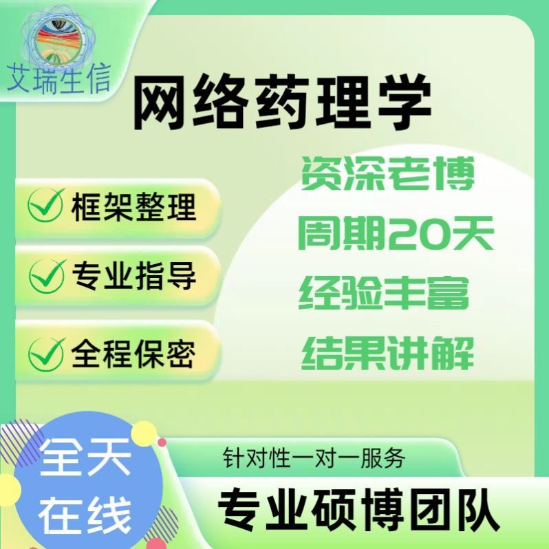 网络药理学 中药 复方/疾病 GO/KEGG/PIP/ Pharm/OMIM 富集/代做