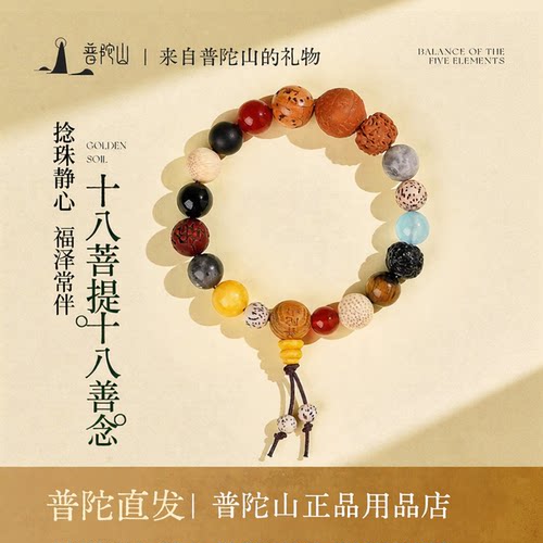 普陀山十八籽手串多宝菩提佛珠