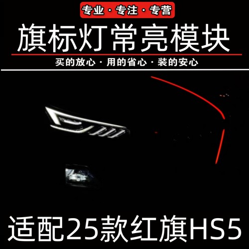 红旗中网旗标灯常亮模块解码器HS5H5HS6PHEV机盖流光灯发光车标灯