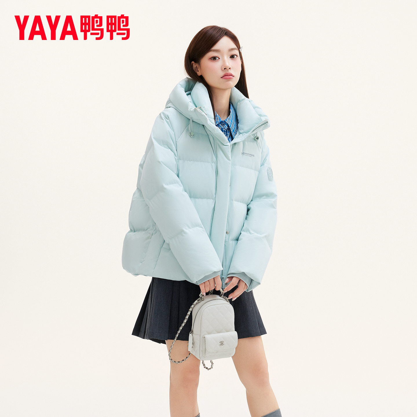 【商场同款】鸭鸭羽绒服女短款2026连帽秋冬时尚百搭保暖韩系外套