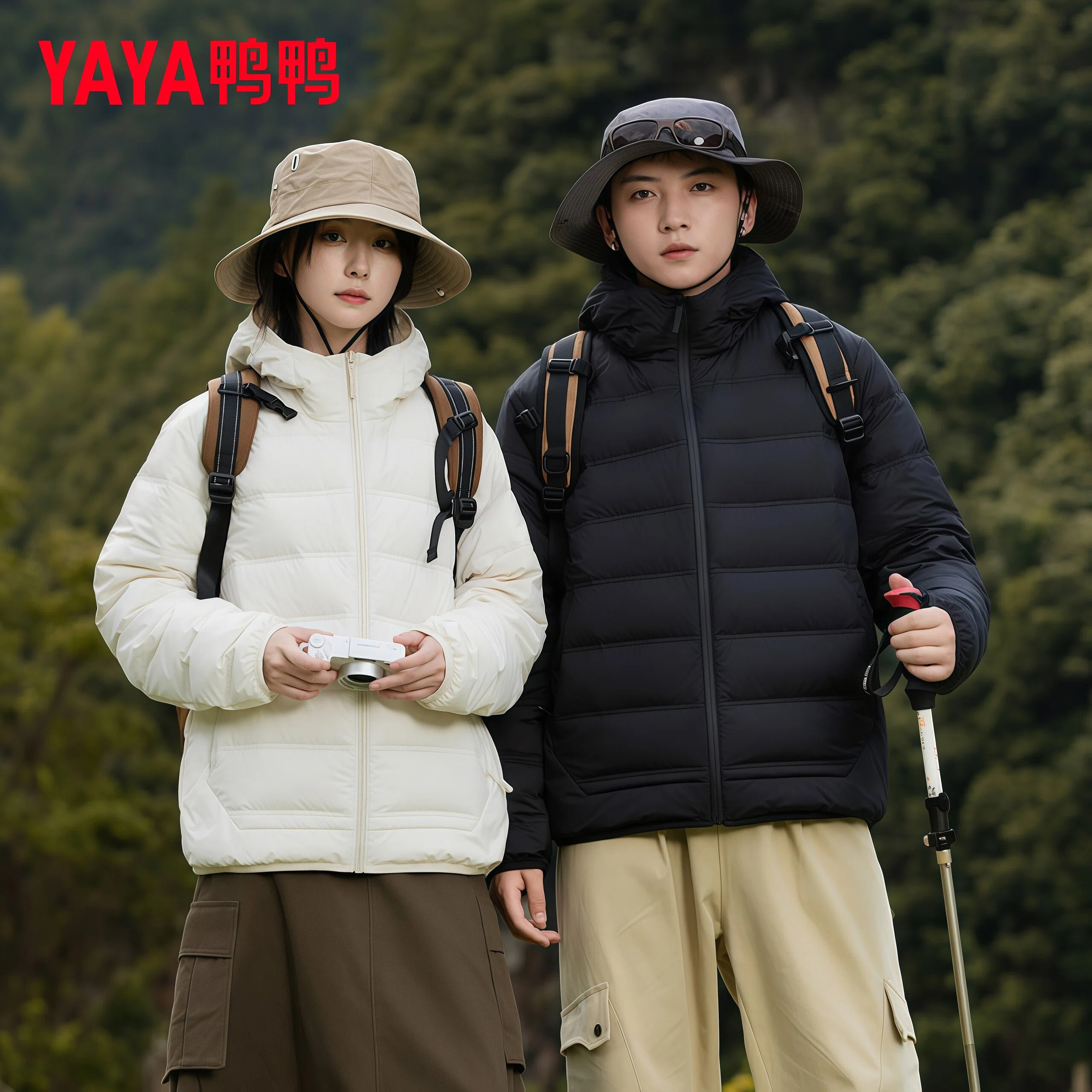 爆款排骨薄羽绒服男女同款