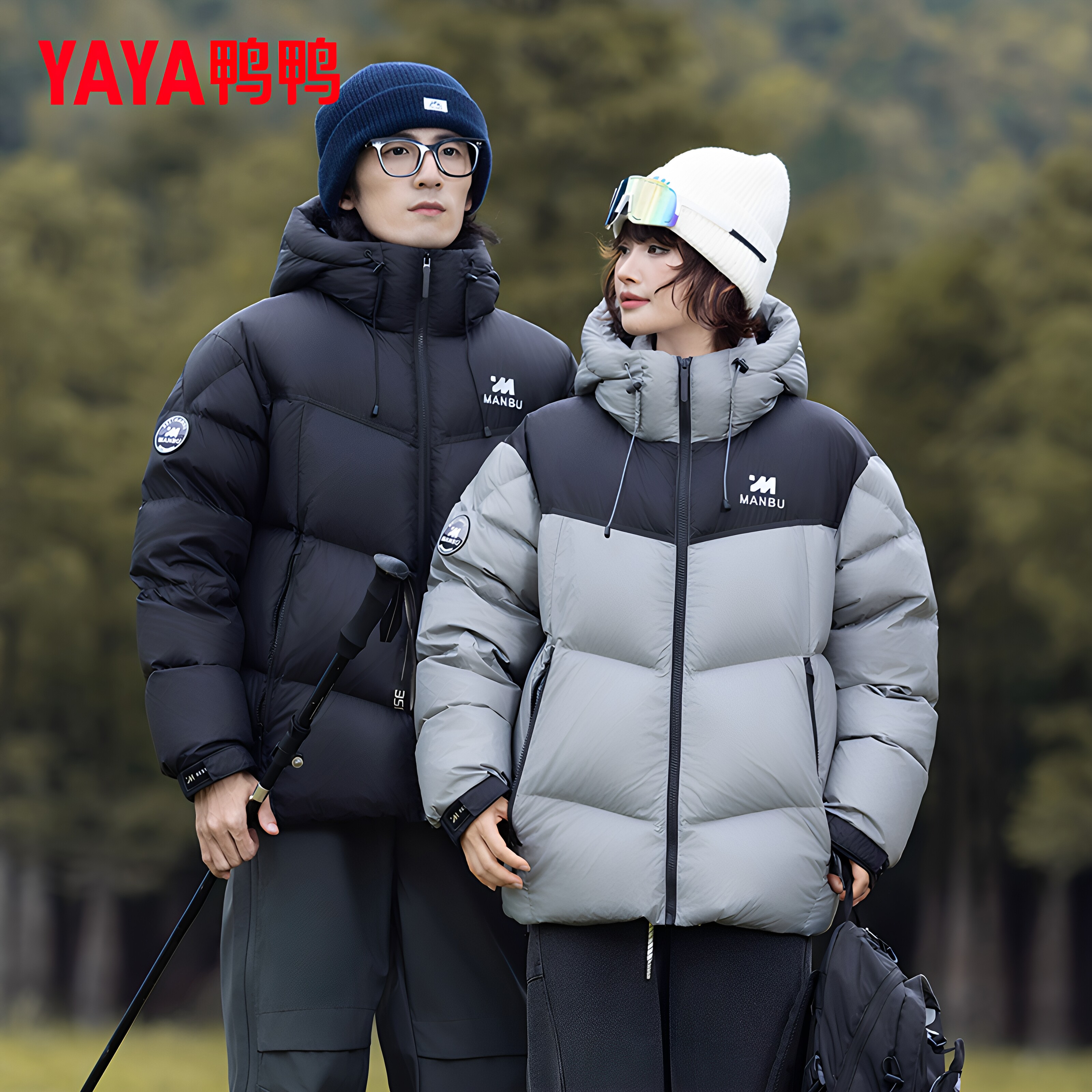品牌爆款情侣羽绒服女冬季