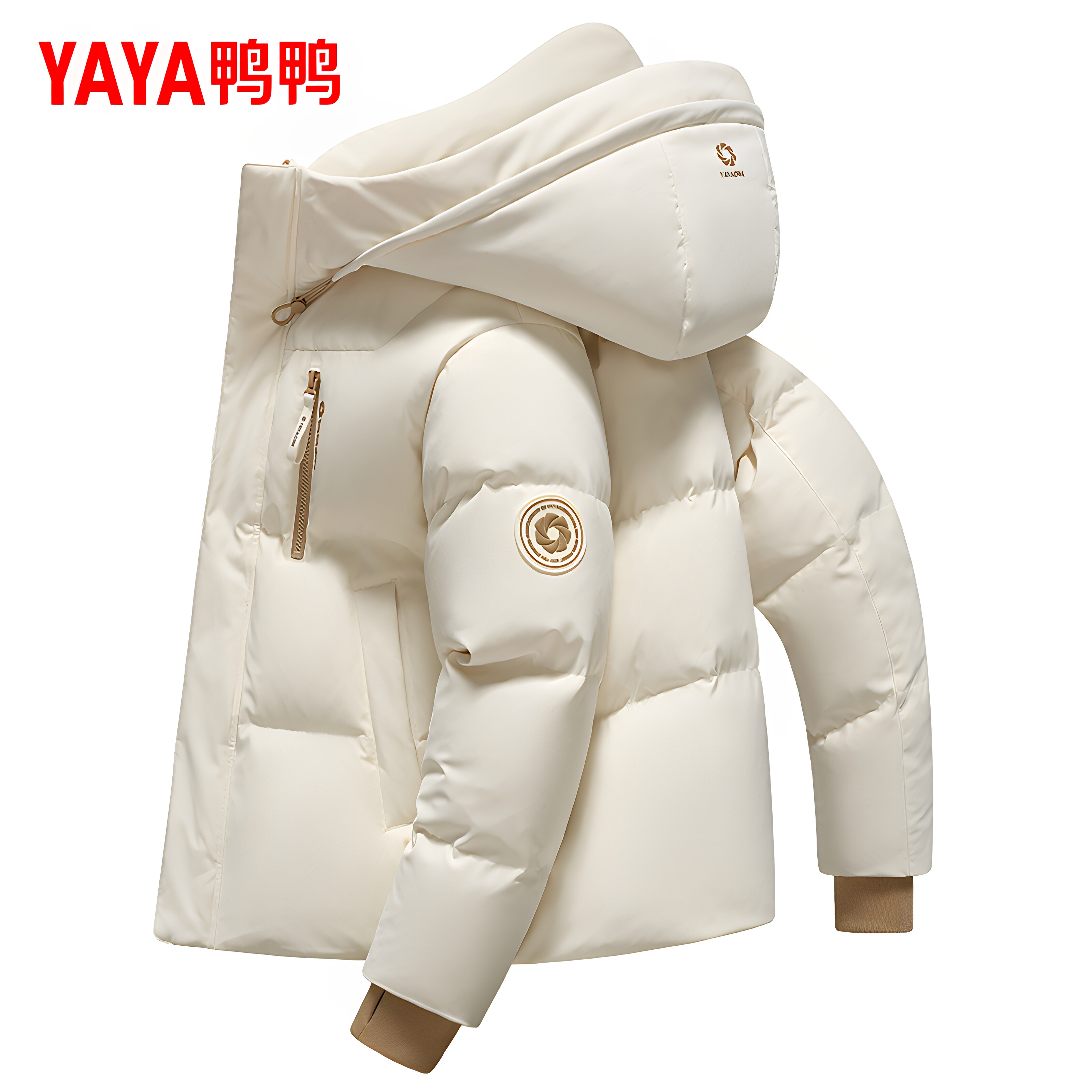 王一博同款鸭鸭红色情侣羽绒服女