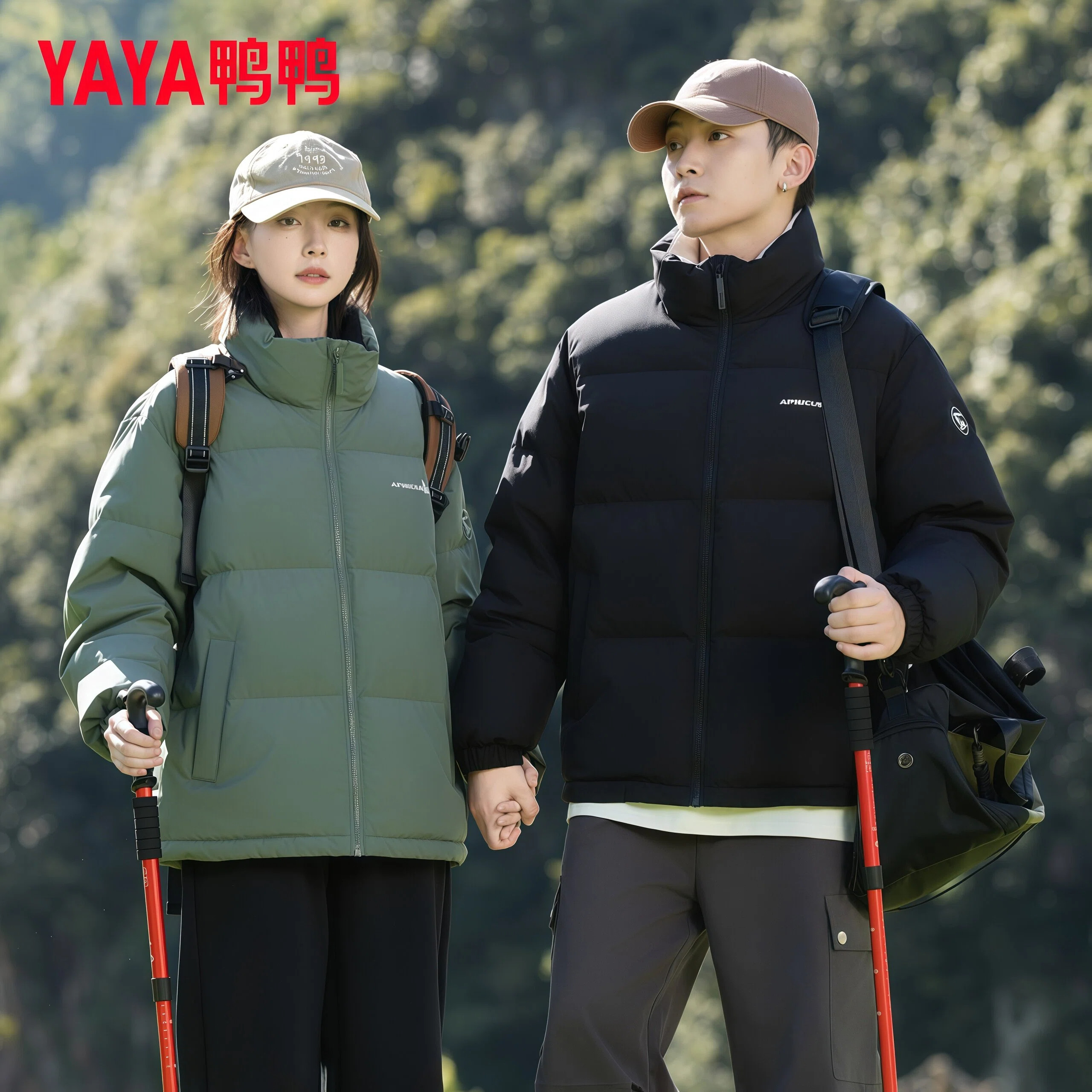 鸭鸭集团旗舰店2026羽绒服户外男士短款保暖青年男女同款外套少年