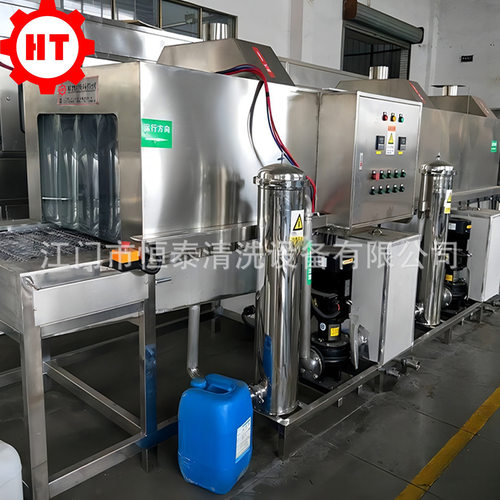 广东汽车零件胶箱清洗机 周转筐除油线 塑胶筐自动高压喷淋清洗机
