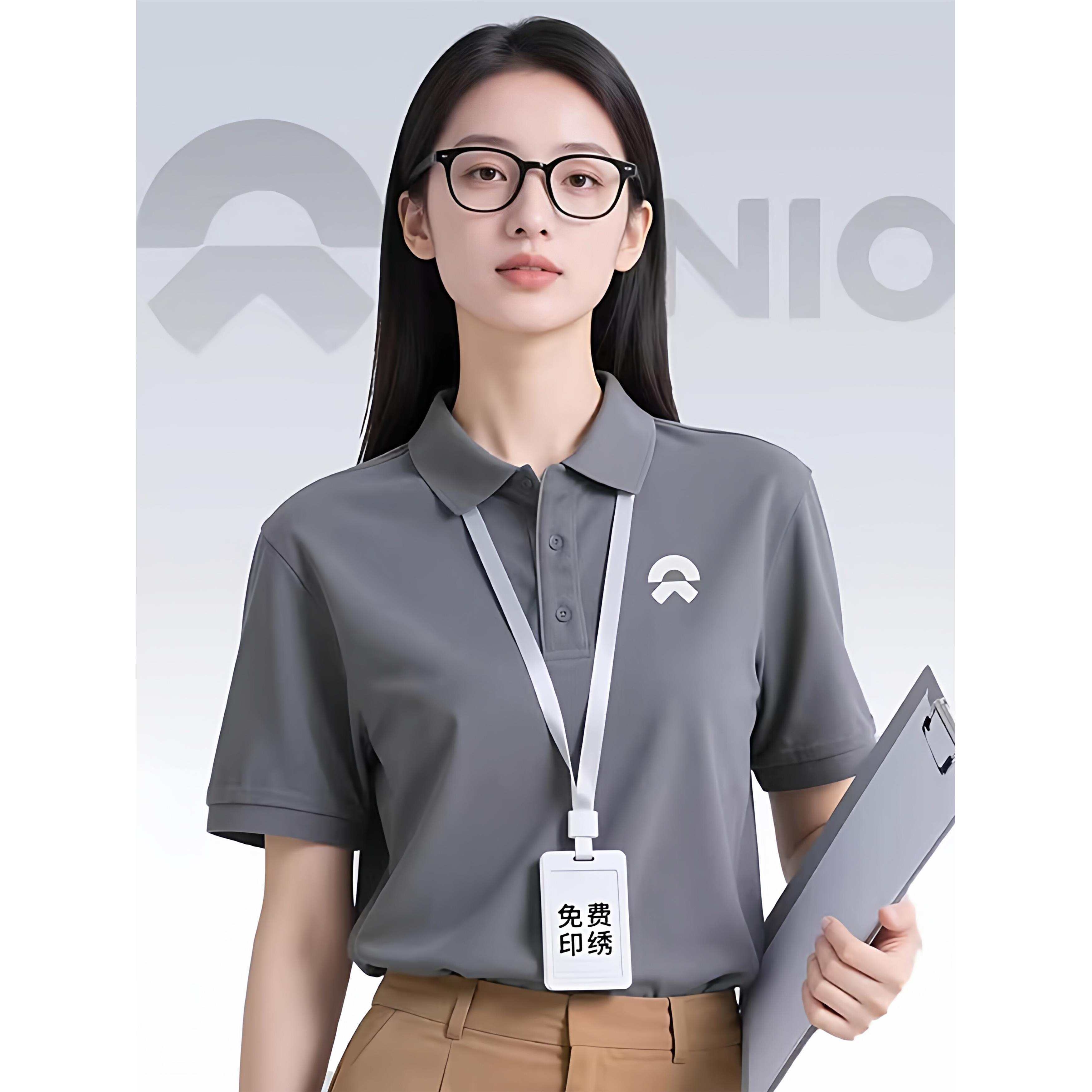 高端纯棉POLO衫工作服定制印logo企业团建商务工装索罗娜短袖t恤图片
