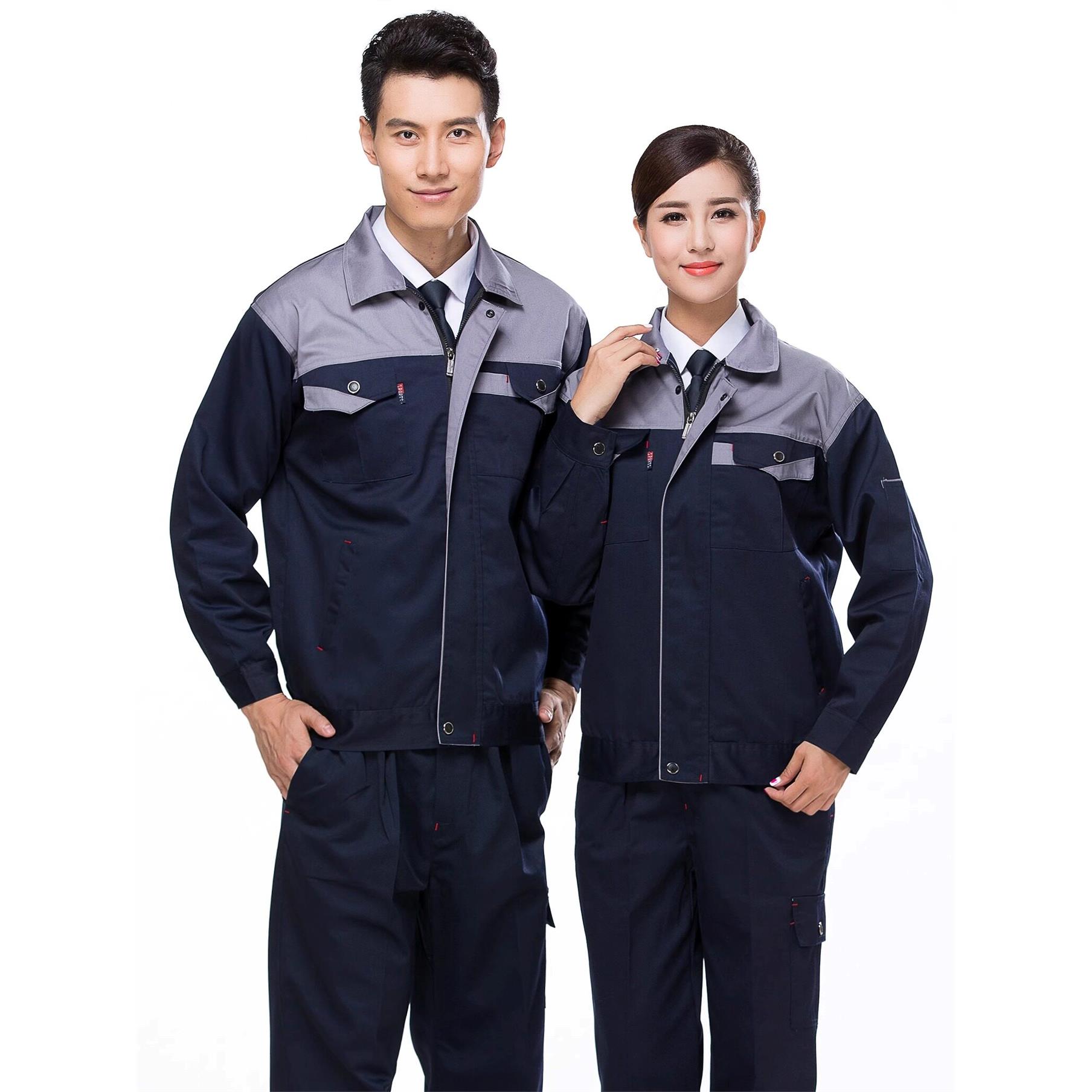 工作服套装男 食品厂车间维修汽修劳动服 工地装修电焊工程劳保服