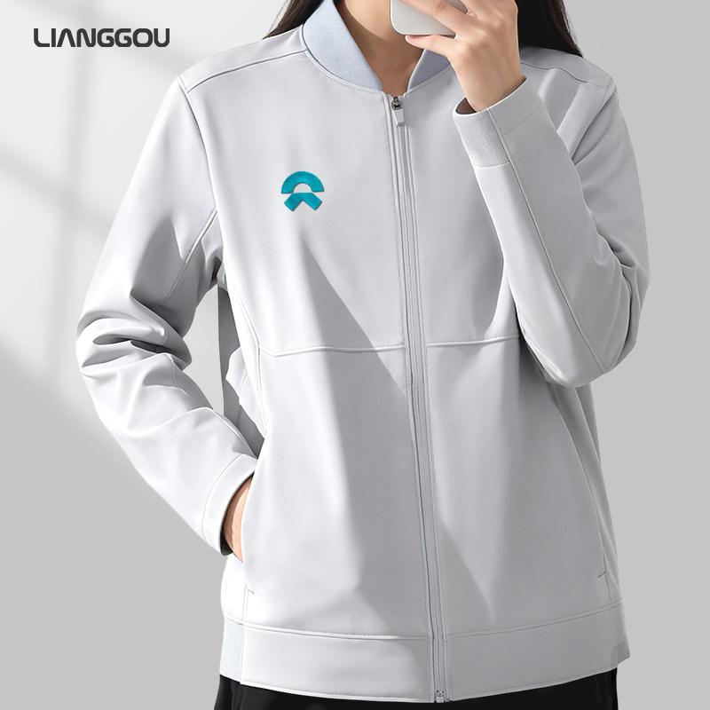 重磅软壳冲锋衣定制工作服蔚来4S店商务高管防水夹克外套印绣logo