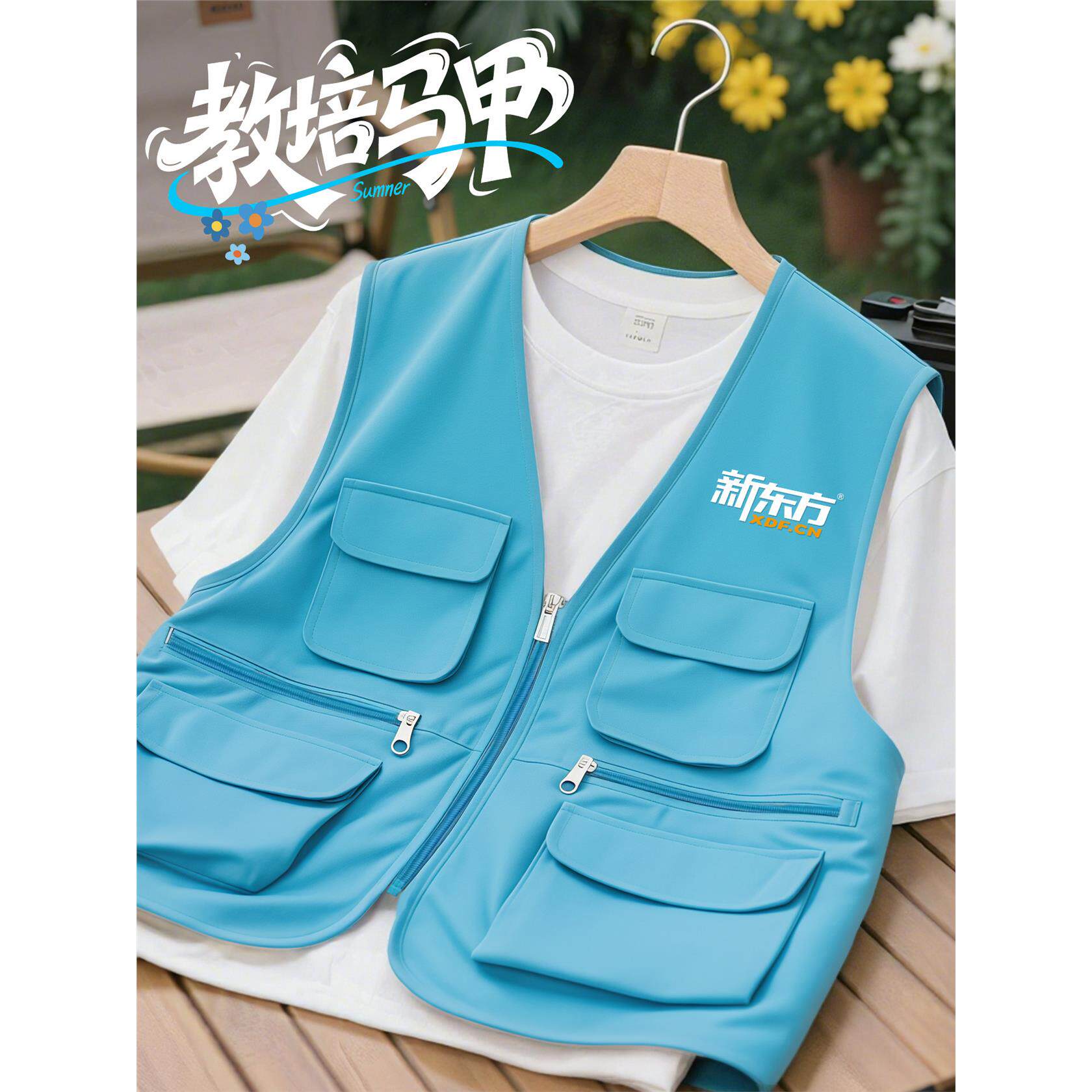 教培宣传马甲定制印logo教育培训机构广告活动衫志愿者工作服背心