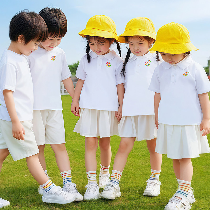 儿童小学生纯棉t恤定制毕业班服POLO衫夏季幼儿园夏令营短袖