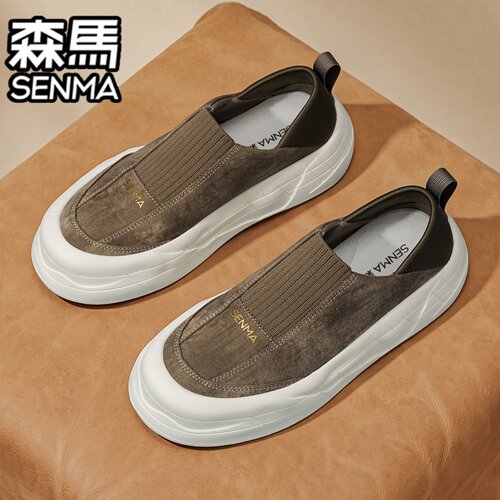 森马男高级感布面板鞋懒人布鞋