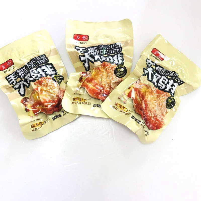 乡奇手撕大鸡排40g/包香辣味嫩滑骨鸡块卤味制品小吃休闲零食