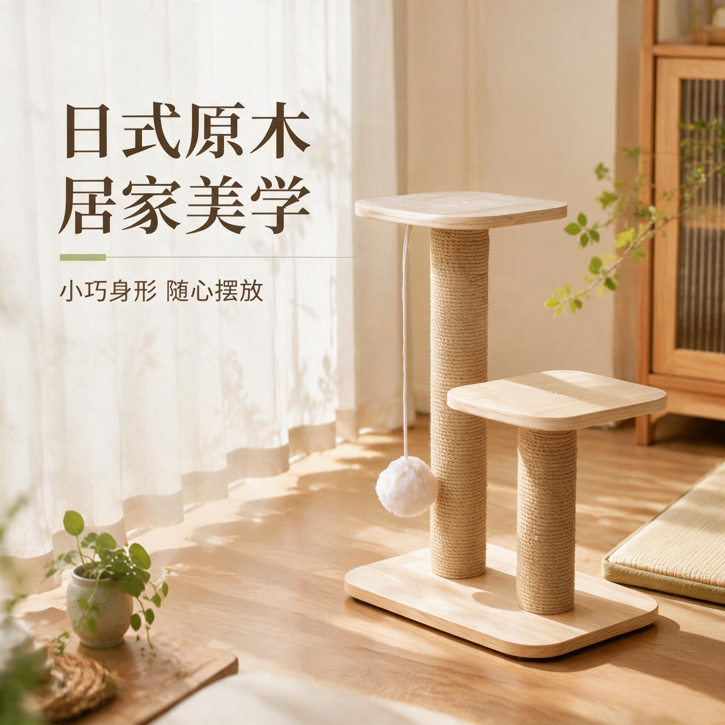 矮脚猫老猫楼梯猫抓板实木板猫跳台上下台阶跳板猫墙猫玩具猫爬架图片