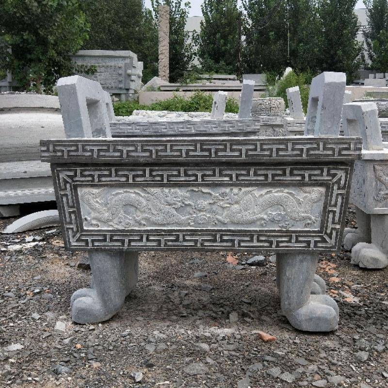 石雕香炉长方形香炉鼎大号寺庙祠堂户外供佛石鼎香炉