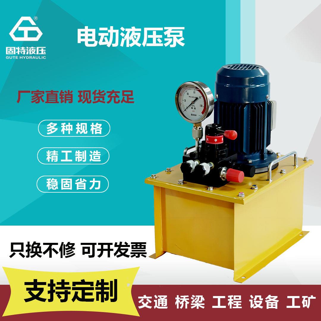 小型电动张拉油泵超压电动液压泵站双油路电磁阀电动泵直销