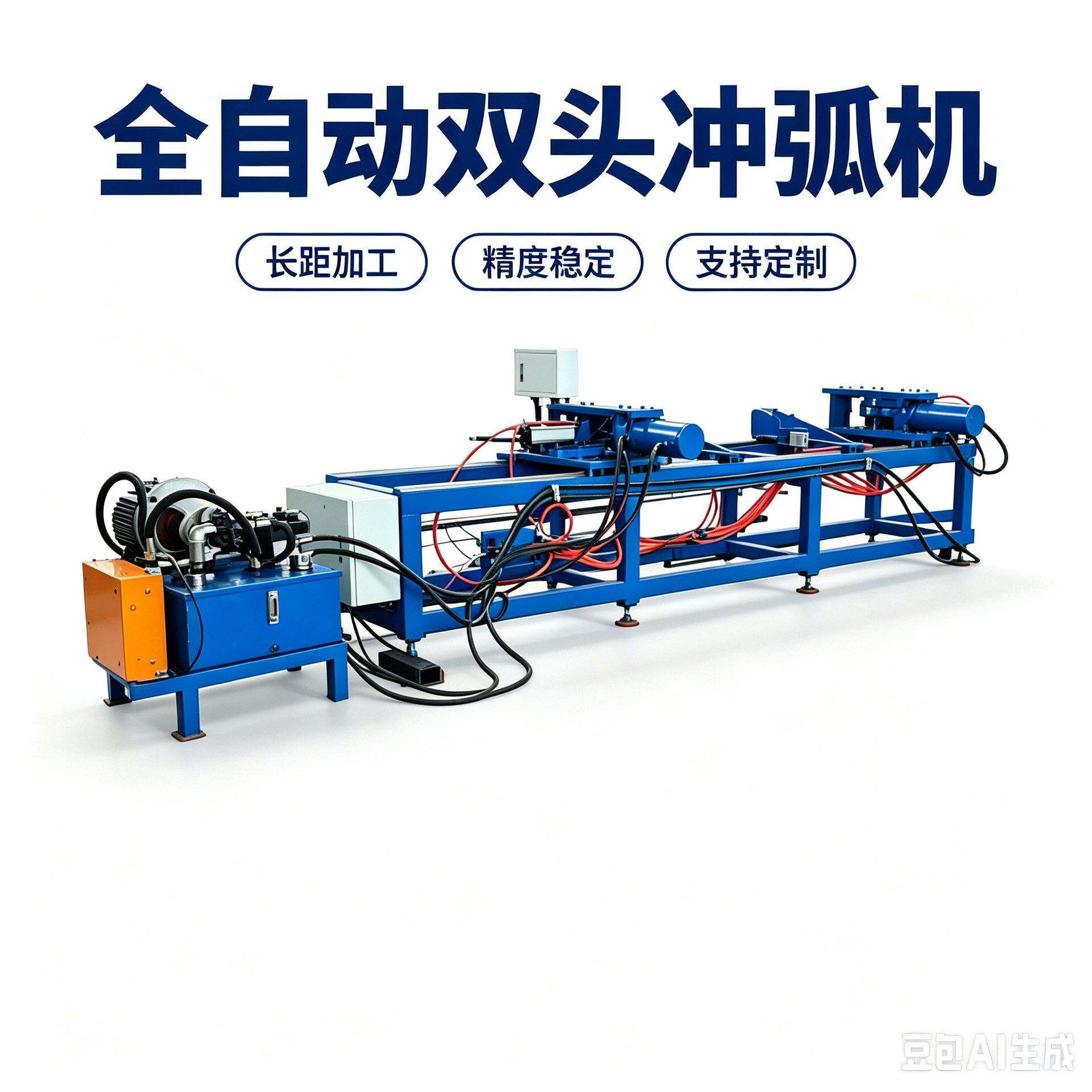 玉米围栏全自动双头圆管冲弧机设备液压钢管坡口机多功能冲孔机