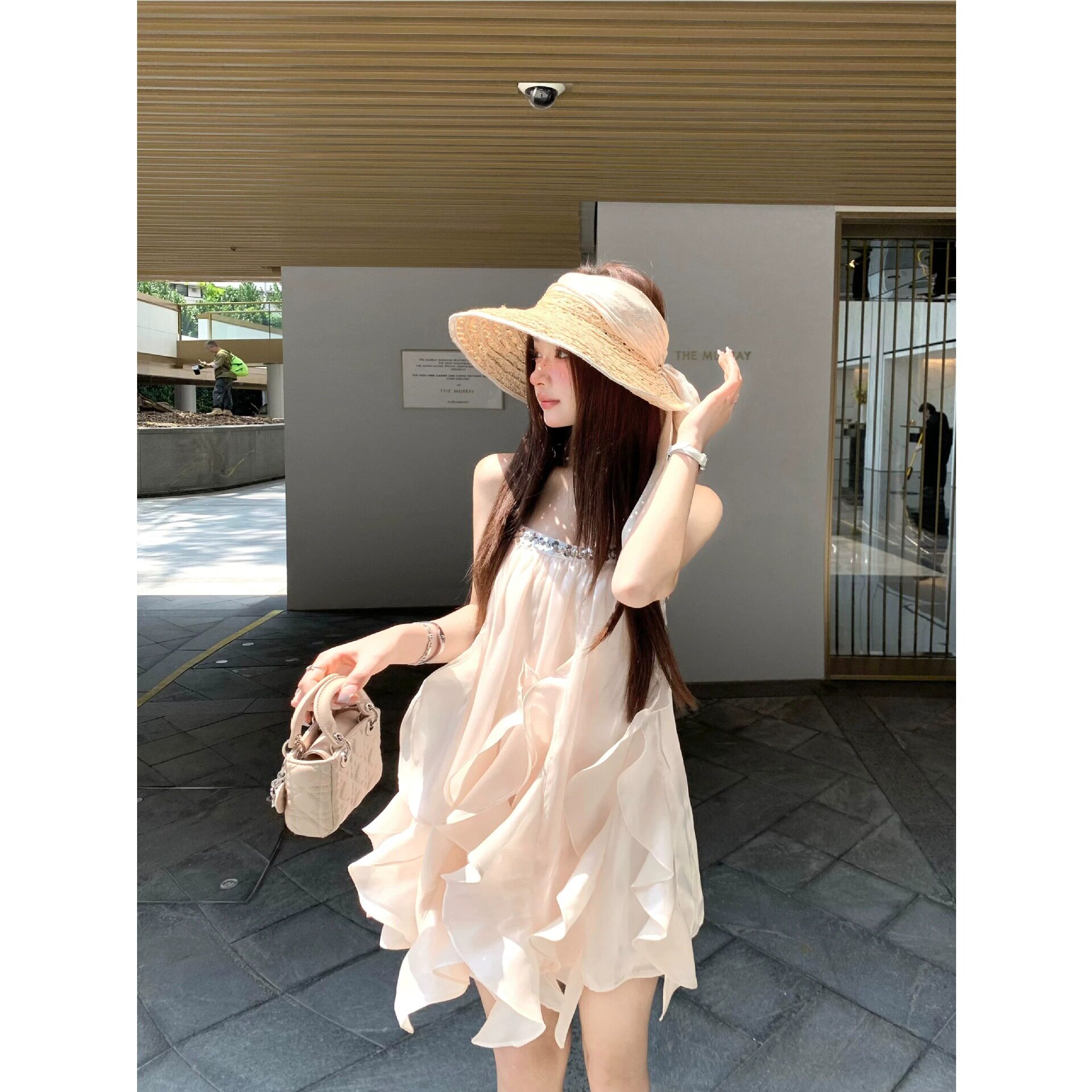 法式缎面甜美连衣裙女公