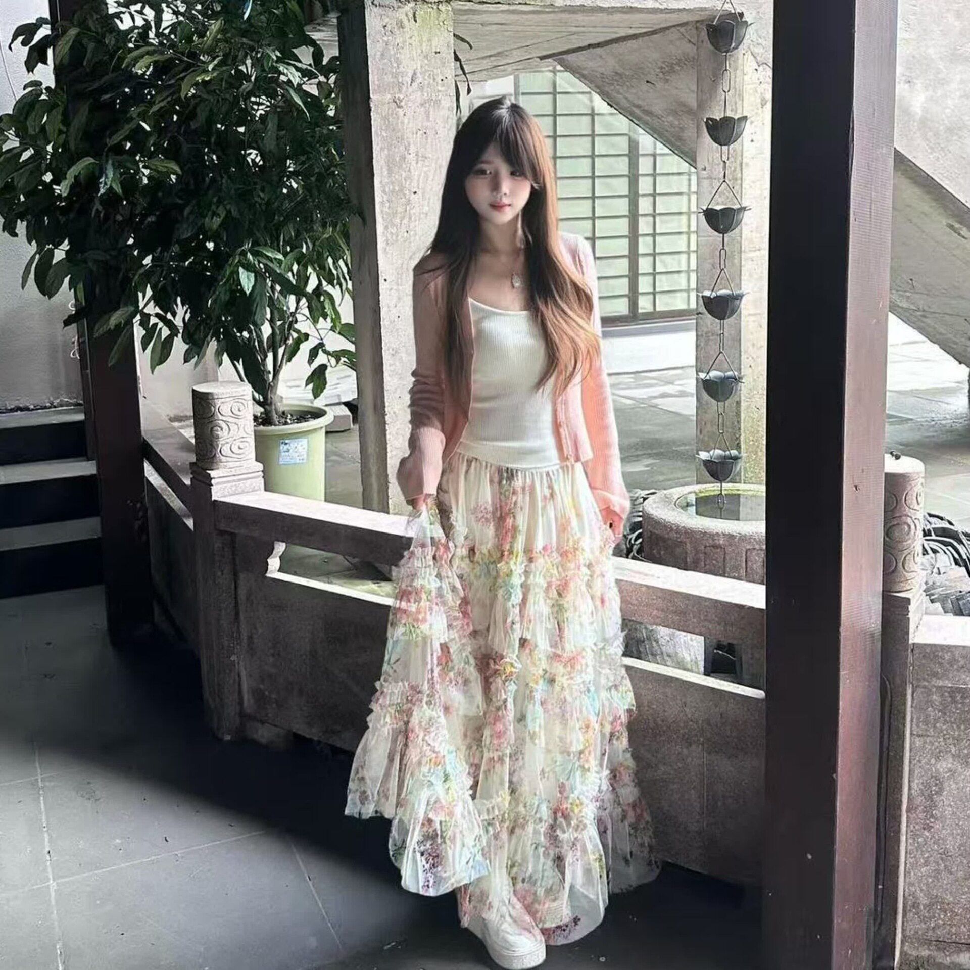 夏日套装女2026新款粉色