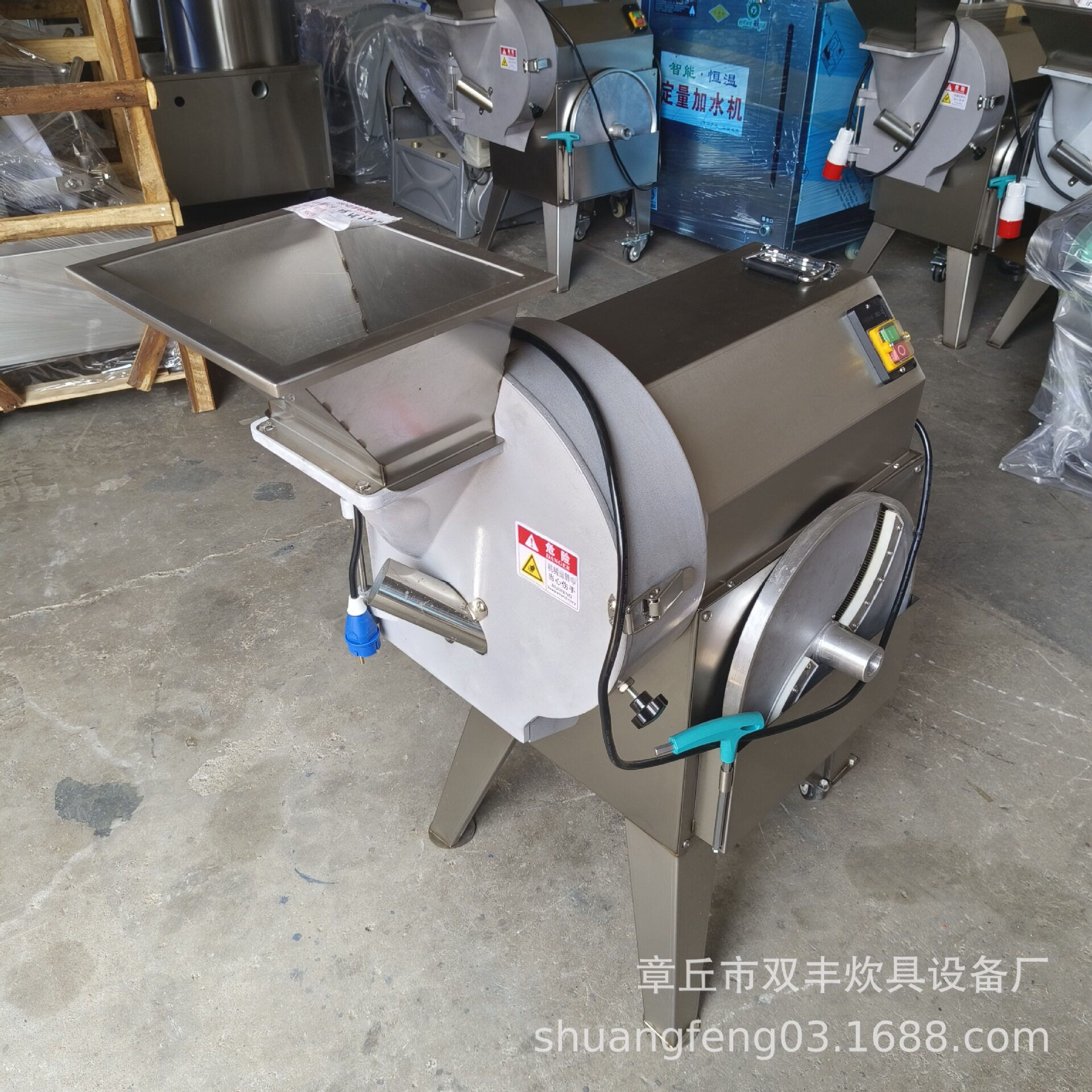 商用不锈钢切丁机学校食堂用切菜机鲜姜切片机切菜机厂家定做