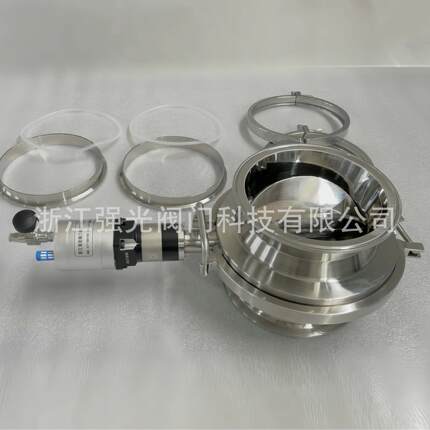 360度连续旋转卫生级食品级不锈钢快装卡盘气动星型粉体卸料阀