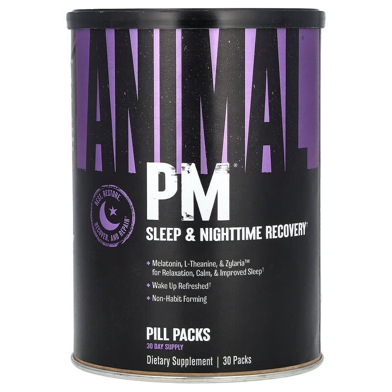 美国进口Animal环球野兽PM夜间恢复助睡眠30包促睾酮生长素增肌肉