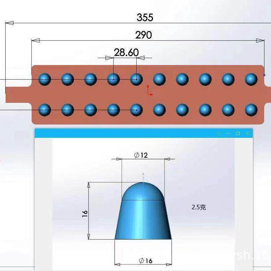 攀达机械150排浇注机用铝合金3D立体软糖硬糖快拆糖果模具