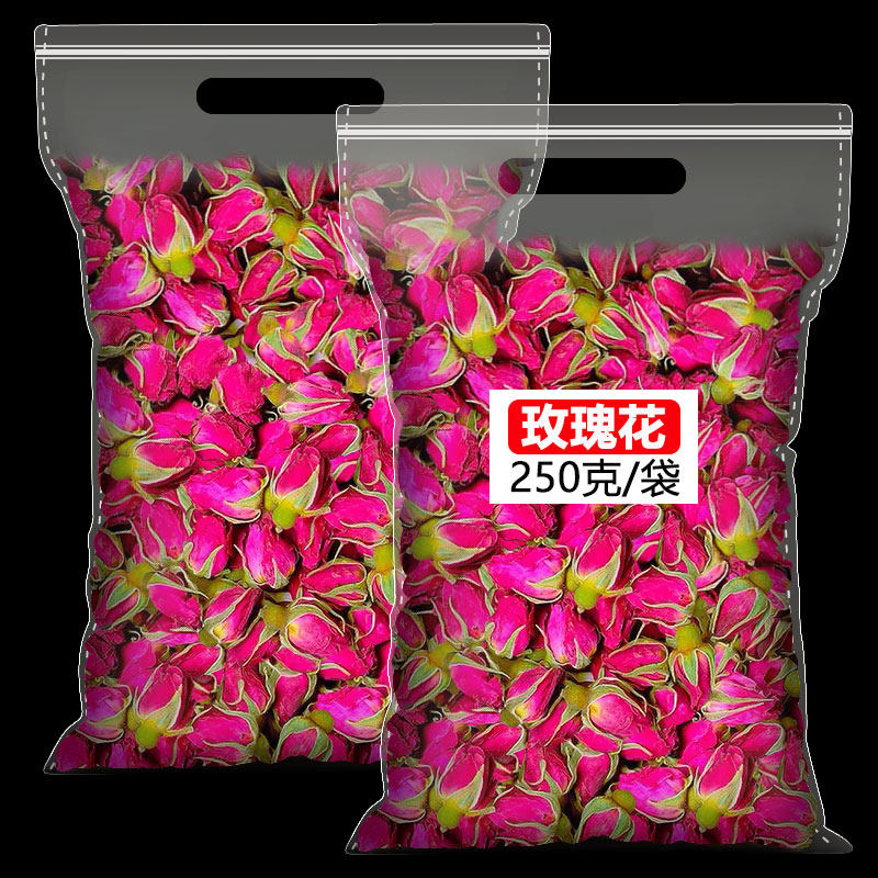 正品平阴玫瑰花干花泡茶官方旗舰店食用重瓣干玫瑰花瓣玖瑰散装