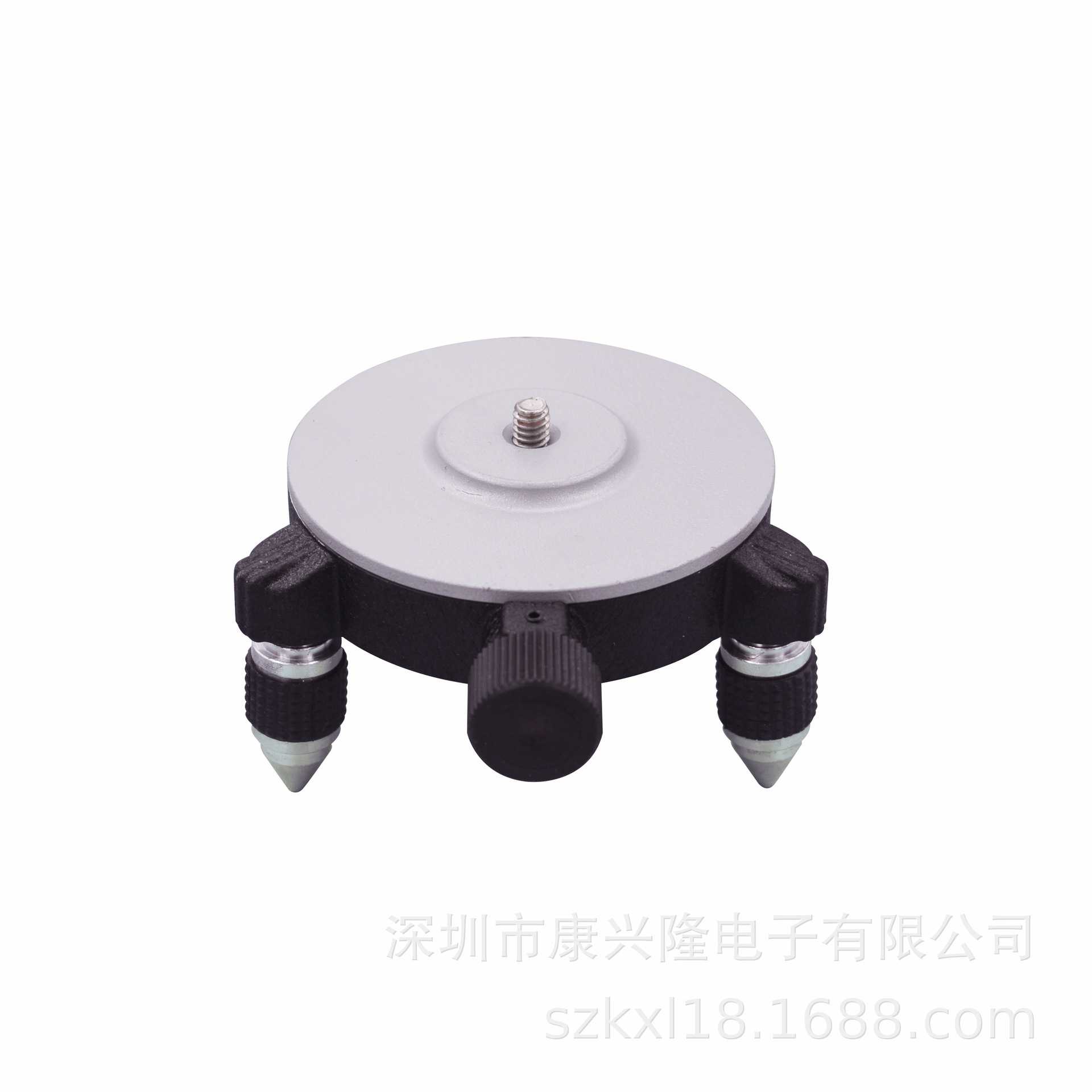 激光水平仪底座 360°微调金属支架配件 贴墙贴地三脚底座