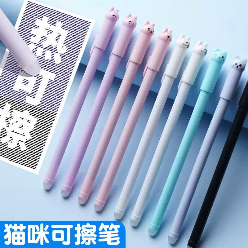 韩国可爱猫咪全针管黑色中性笔