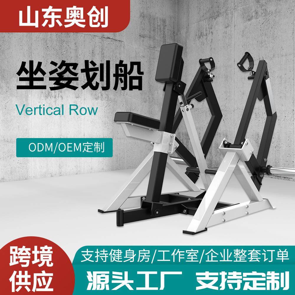 跨境商用挂片背部肌肉拉伸训练器坐姿划船拉背健身器材锻炼有氧