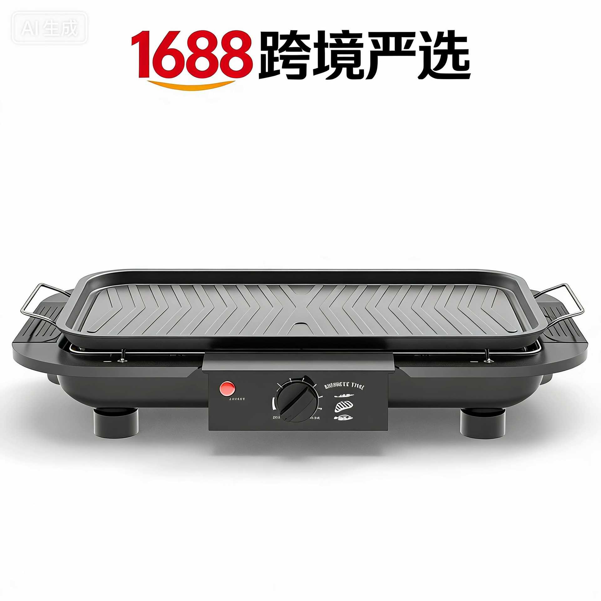 亚马逊230V欧规220V家用电热烤盘不粘锅CE烧烤架无烟电烤炉